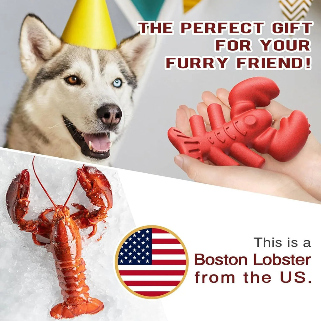 Red durable nylon dog chew toy for large breed aggressive chewers, shown on a white background.