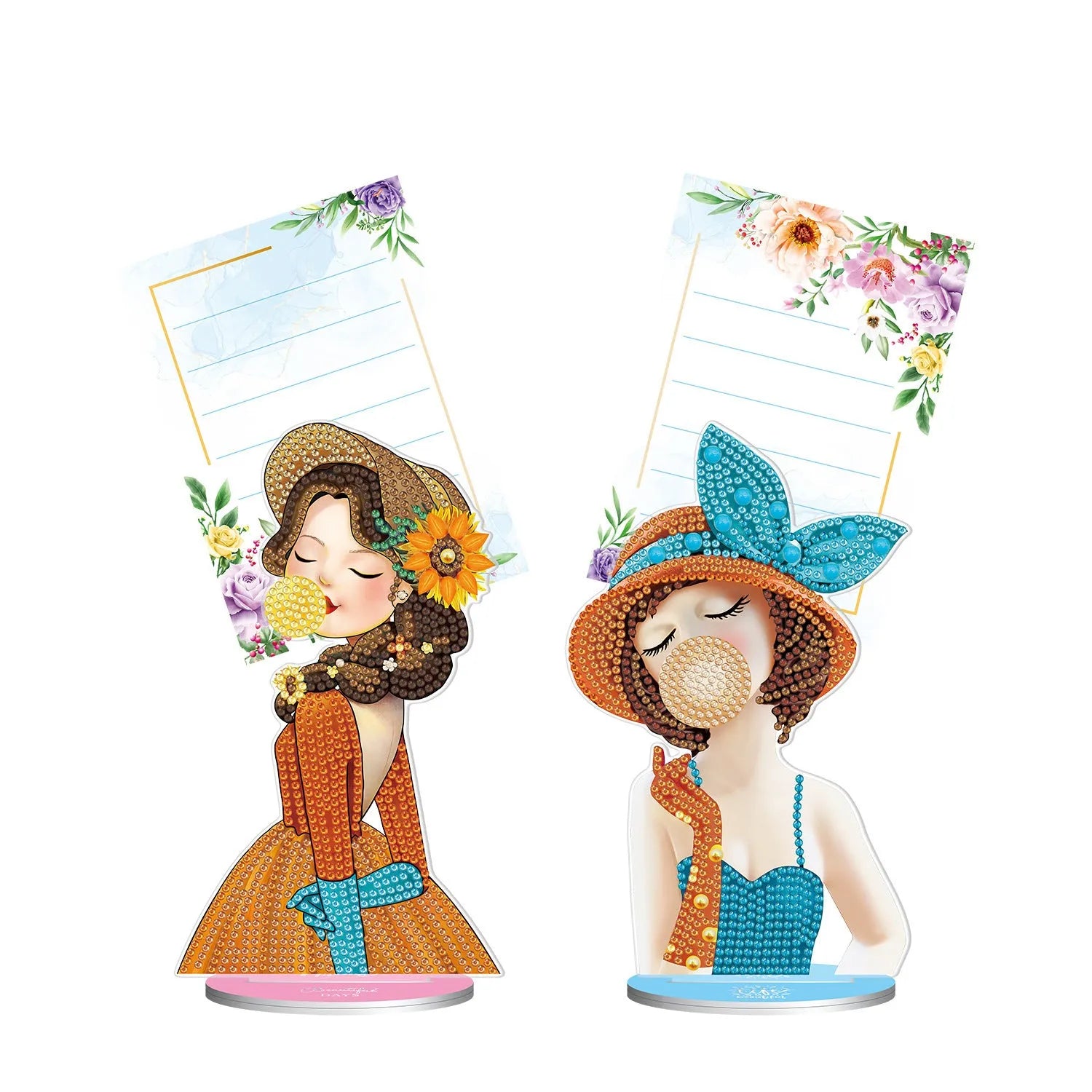 Diamond painting decorative desktop note clip handmade American craft 19cm