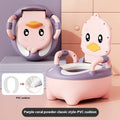 Infant children duck toilet training seat bedpan with soft cushion in pink and yellow colour options