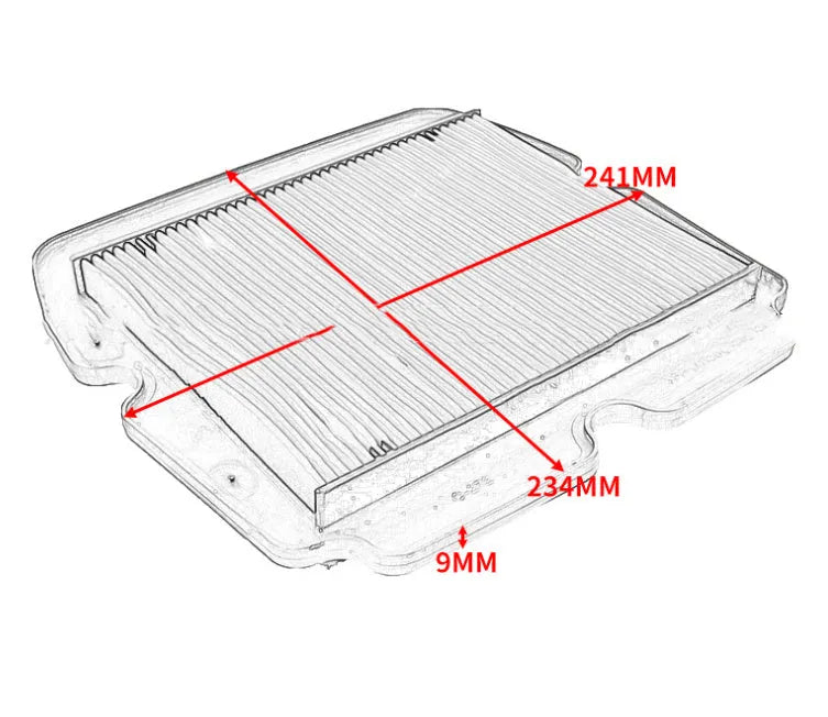 Honda GL1800 Gold Wing air filter replacement with stamped plastic hoop and HV filter paper