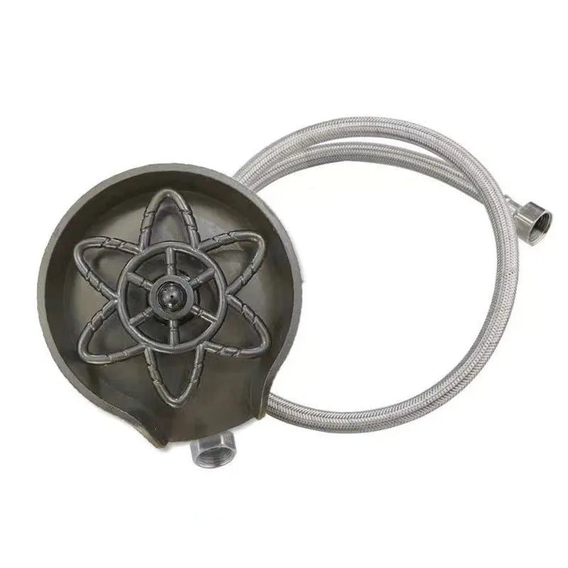Black plastic household press type high pressure automatic cup washer on countertop