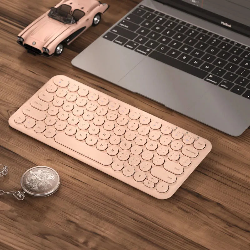 Ultra-thin wireless keyboard and mouse set with muted keys and 1000DPI optical mouse