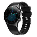 Black smart watch with astronaut bracelet on wrist, showing a 1.28-inch touchscreen displaying heart rate data.