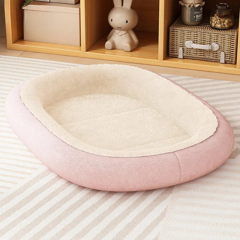 Thickened grey pet kennel with zip-up curtain for a small dog, shown indoors.