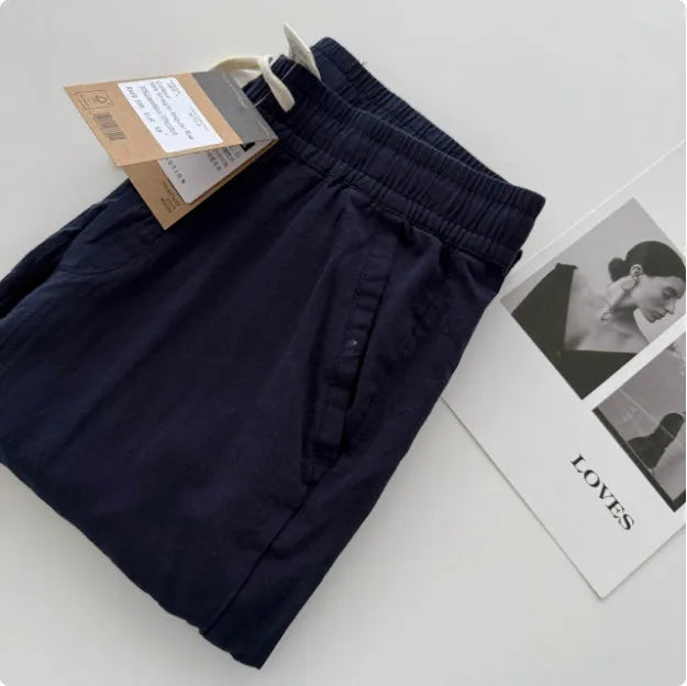 Men's loose straight casual pants with drawstring waist in five colour options