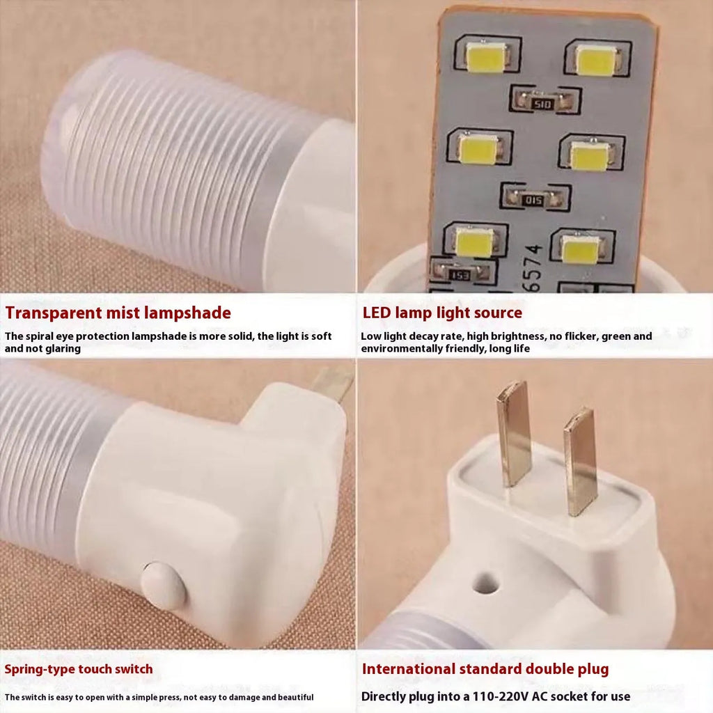 Minimalist white cube plug-in night light with US plug and selectable light colours
