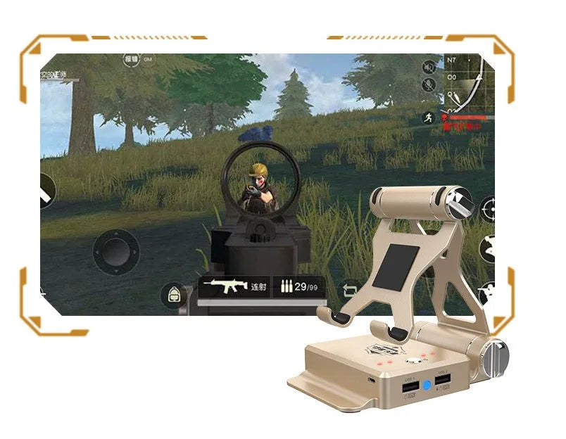 GameSir-X1 Eat Chicken Throne mobile game controller in gold or silvery colour