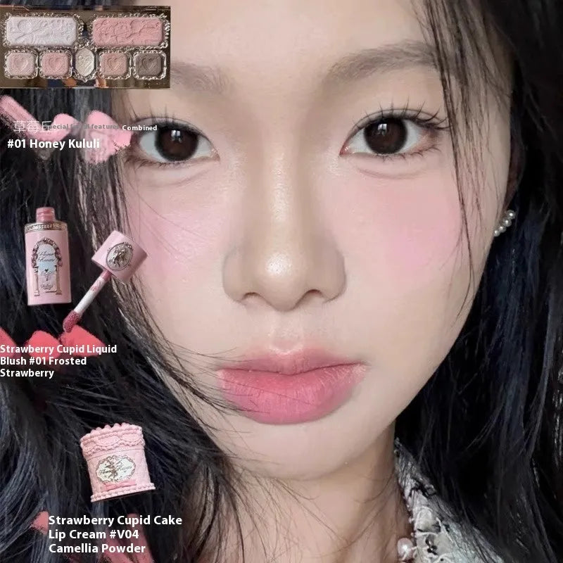 Strawberry Cupid Liquid Blush bottle with silicone applicator in choice of six shades.