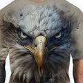 Men's loose fit short sleeve t-shirt with a choice of coloured letters or eagle head graphic print.