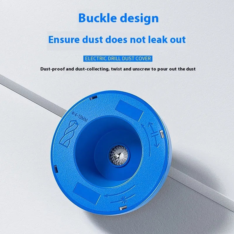 Blue plastic drill dust cover for electric hammer and hand drill, single or five-piece pack