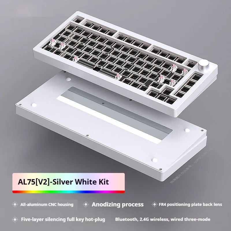 Heiji Snake aluminium mechanical keyboard kit with key puller and switch puller on a desk