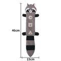 Plush animal-shaped dog toy, Fox design, 47cm long with squeaker and treat-dispensing pockets