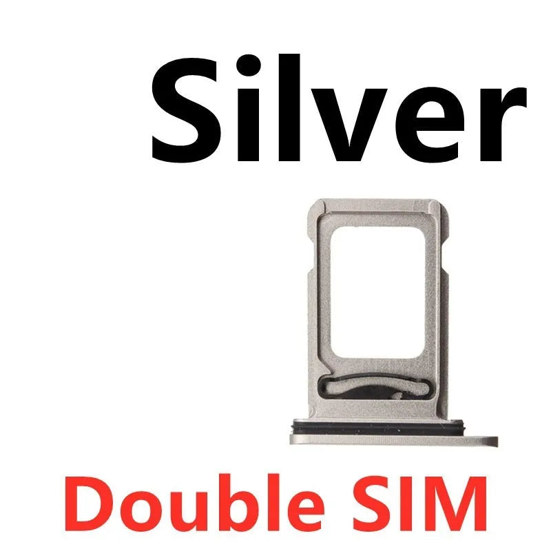 Aluminium alloy SIM card tray for Apple iPhone with electroplated finish and SIM card slot cutout