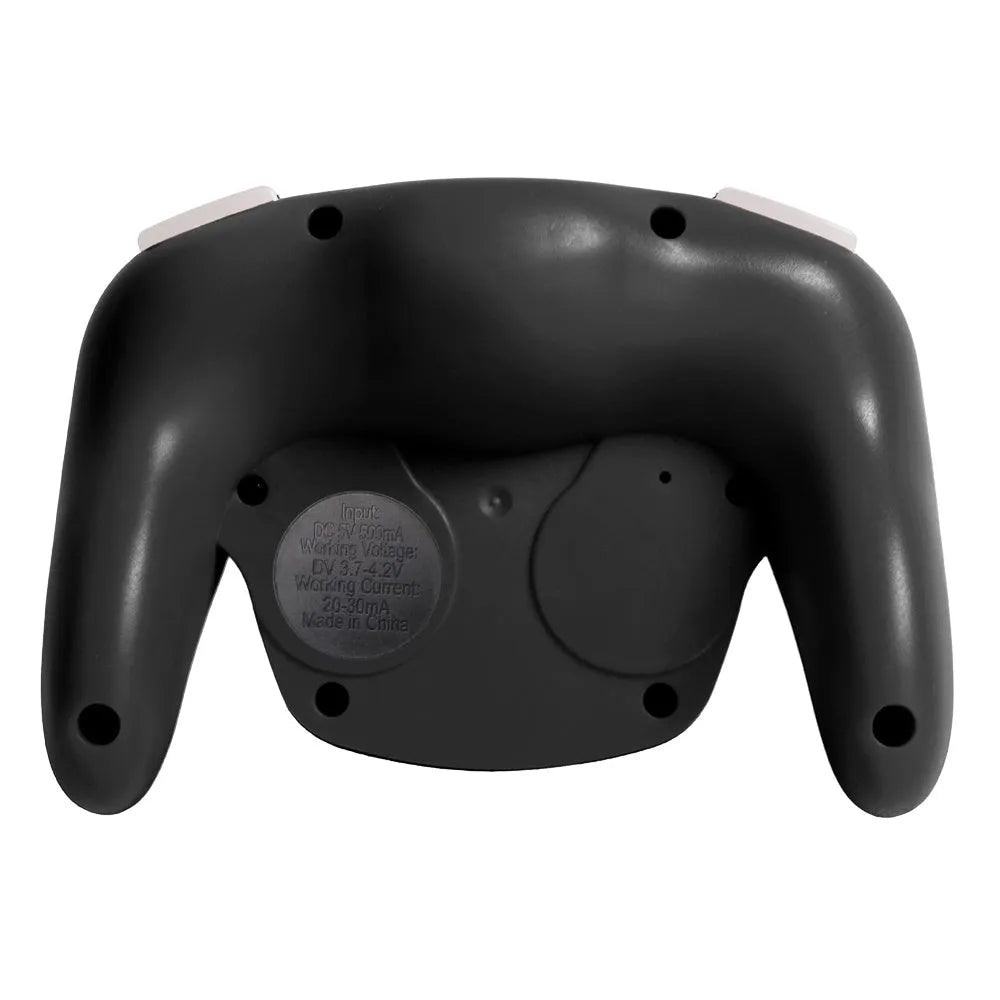 Black wireless gamepad for Nintendo Switch and PC with Bluetooth, NFC, and gyroscope functions.