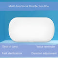 White ABS plastic wireless UV steriliser box with aromatherapy function for mobile phones and jewellery