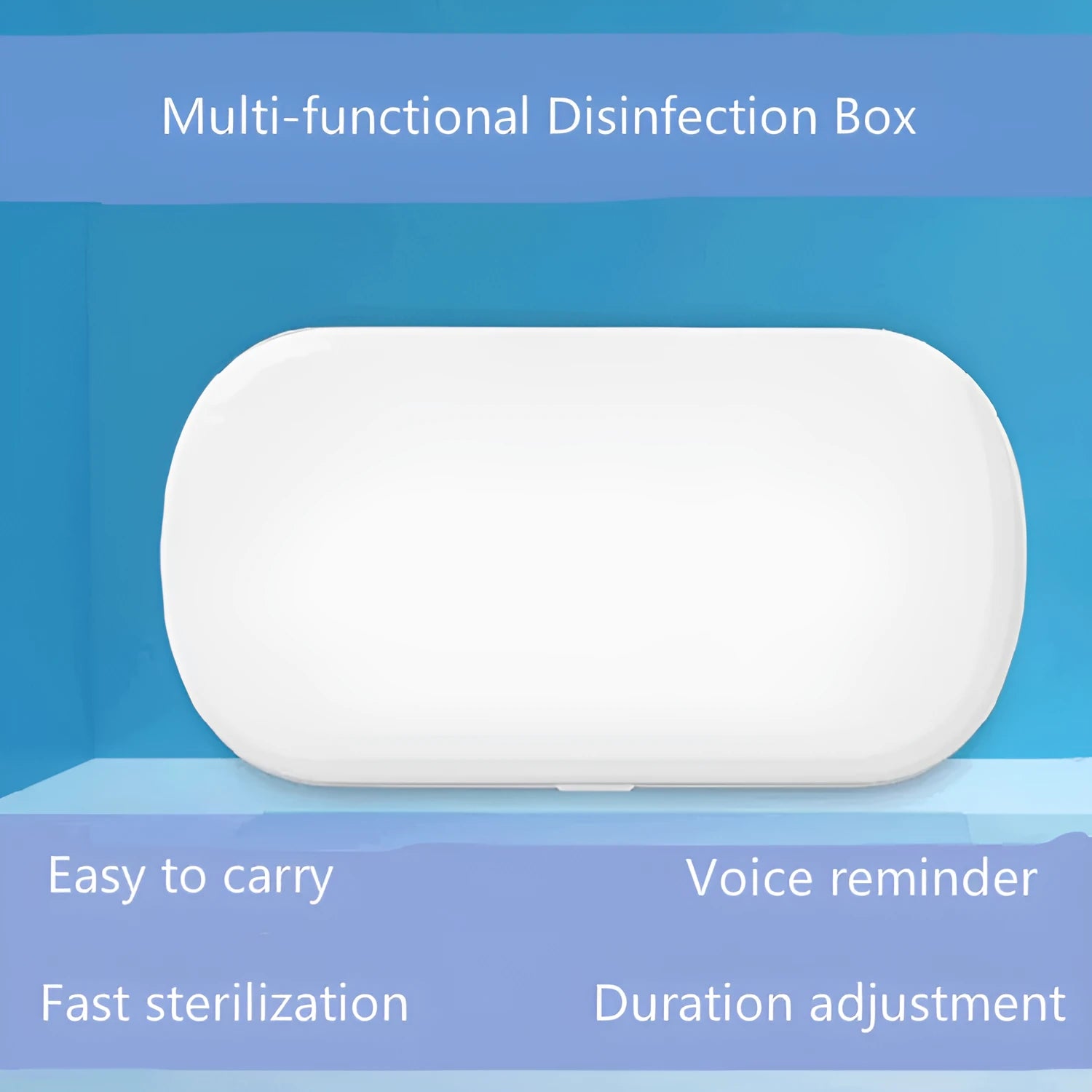White ABS plastic wireless UV steriliser box with aromatherapy function for mobile phones and jewellery