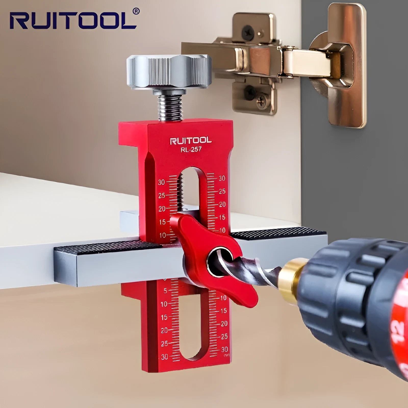 Aluminium alloy cabinet door installation aid tool for woodworking decoration projects
