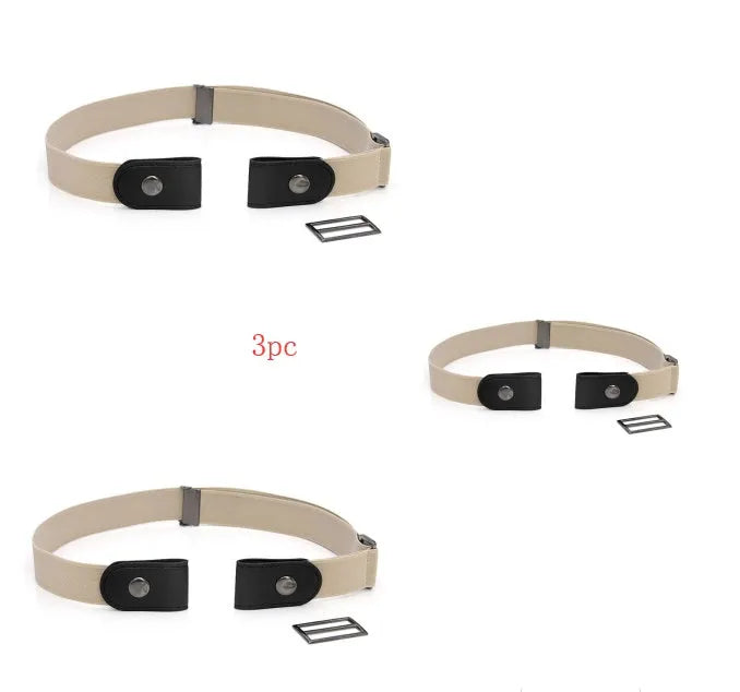 Imitation leather belt with square alloy buckle and car suture stitching on neutral background