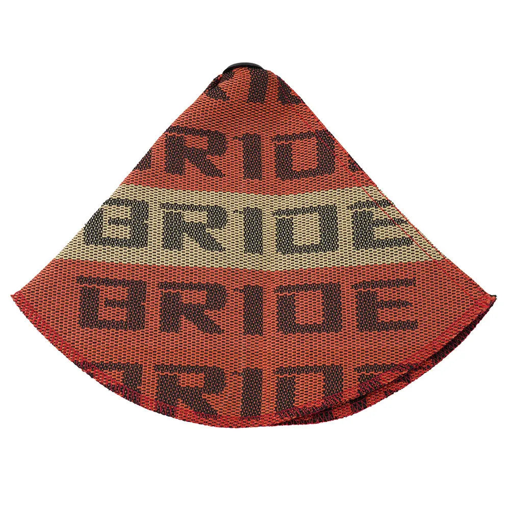 Canvas dust cover for Bride and Recaro bucket seats shown in black and red colour options.