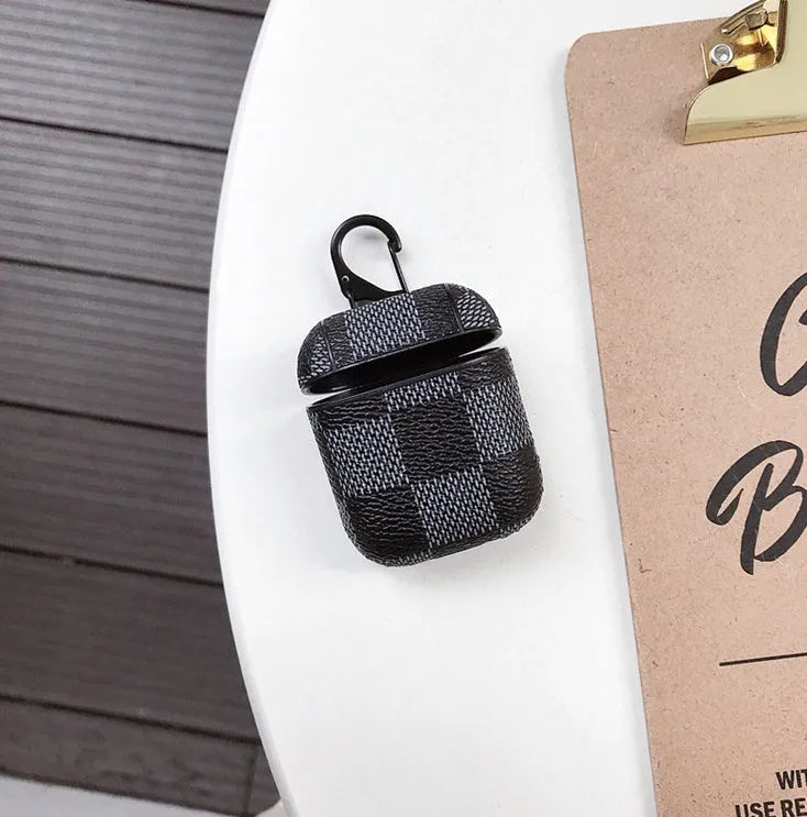 Lattice pattern plastic hard shell cover for AirPods 2nd generation case in multiple colour options.