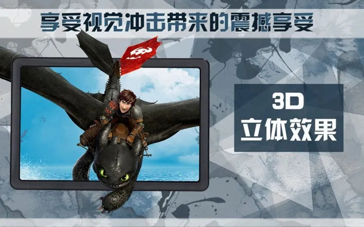 Black foldable phone screen magnifier with HD glass lens on a table.