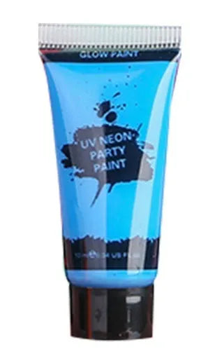 25ml tube of neon green gouache face and body paint with safe non-toxic label