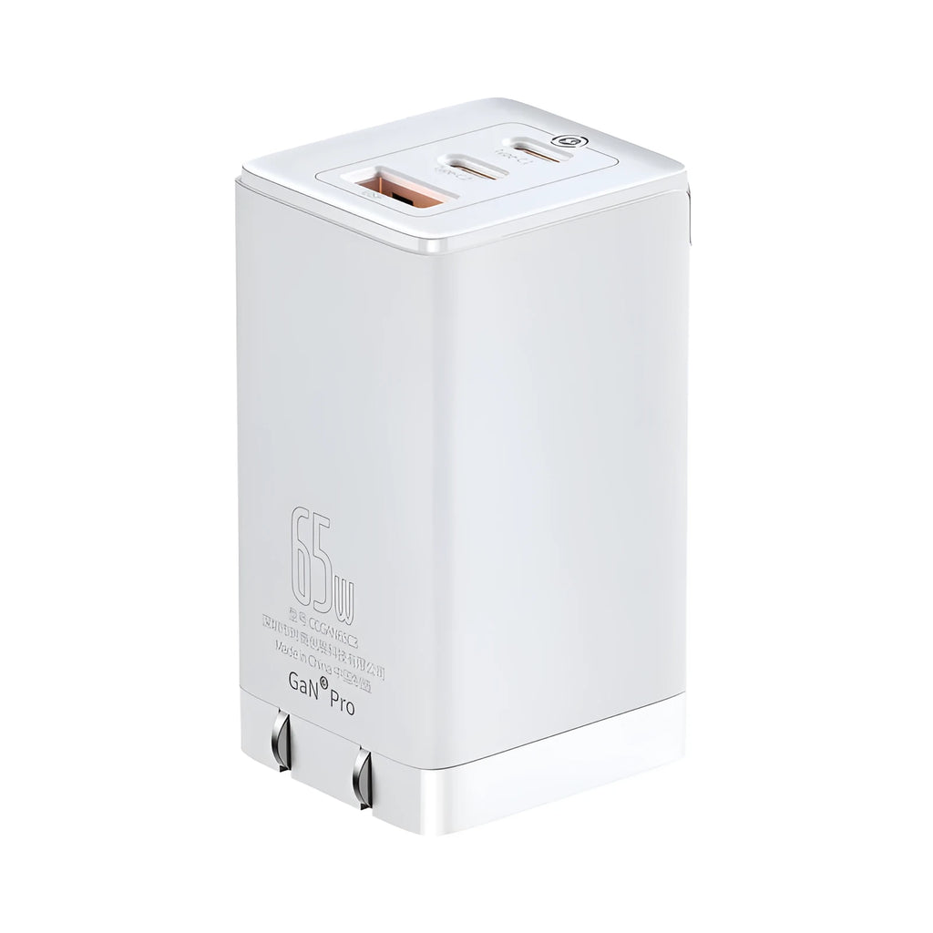White multi-port USB-C charger with indication light for 12V lithium battery direct charging
