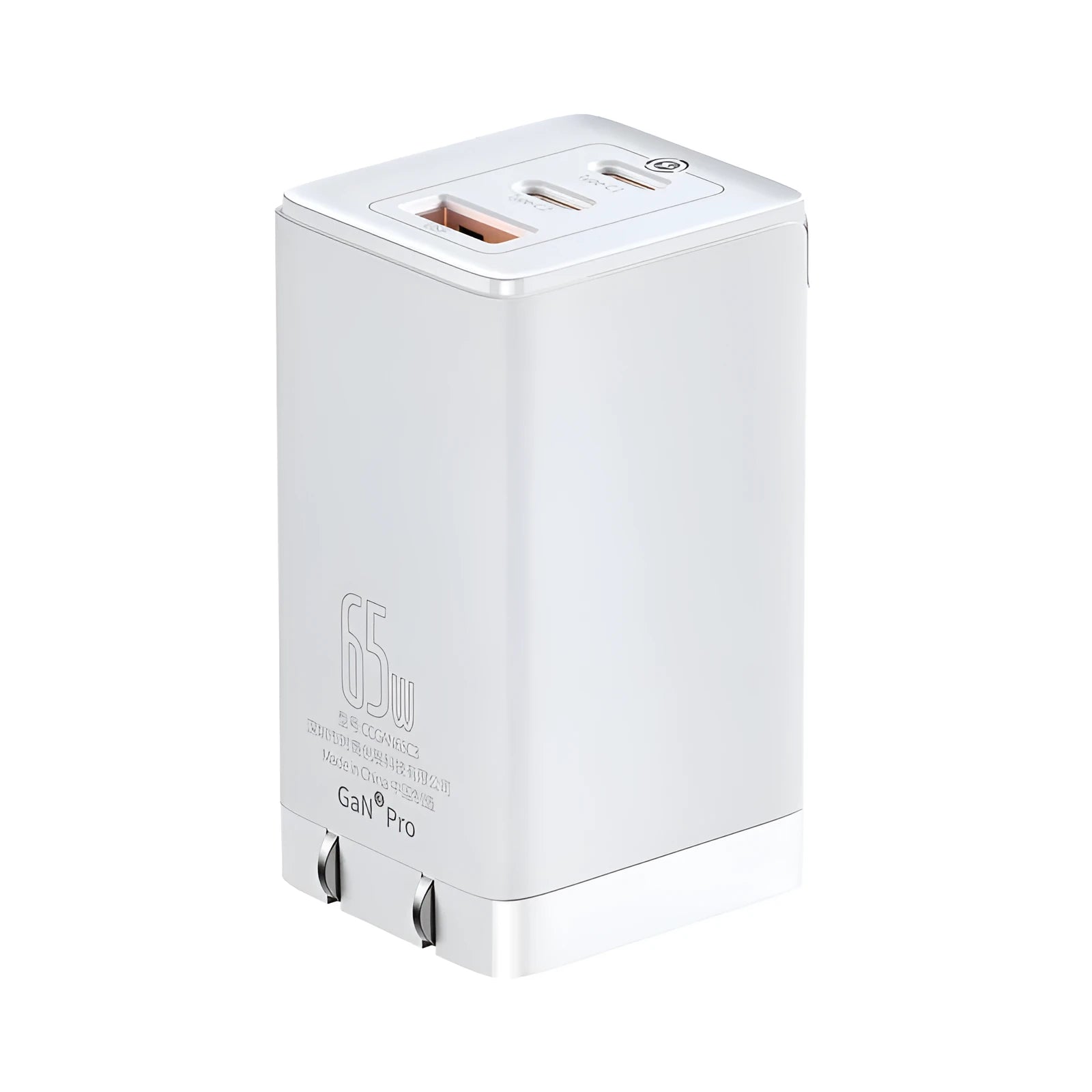 White multi-port USB-C charger with indication light for 12V lithium battery direct charging