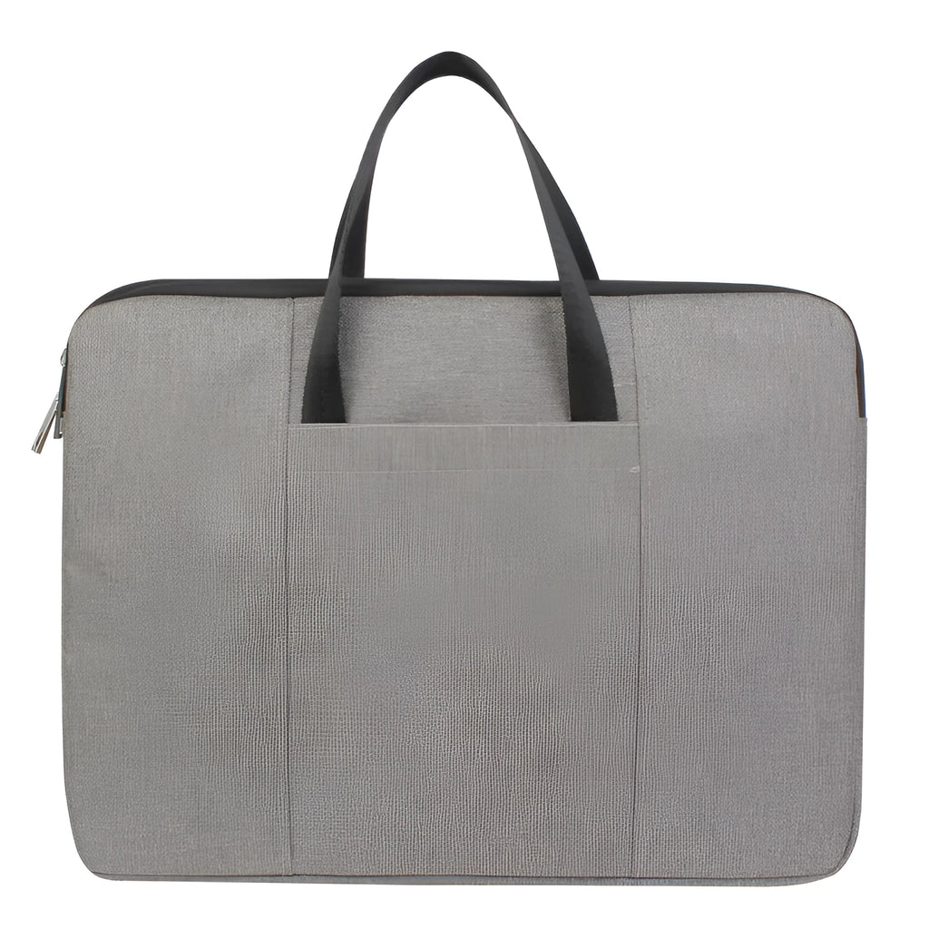 13.3 inch tablet cover hand scrub Oxford bag with zipper and soft handle in light grey