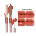 Double-headed lipstick with 10 colour options in matte finish
