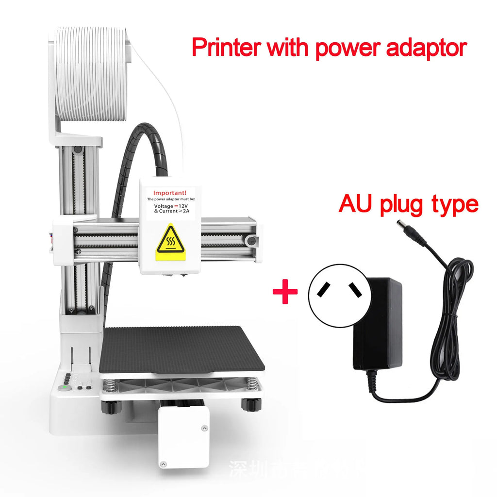 White EasyThreed K10 3D printer for entry-level TPU and PLA filament printing.