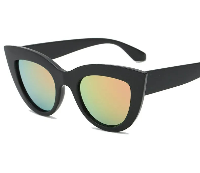 Black frame double grey fashion sunglasses with AC lenses and UV400 protection