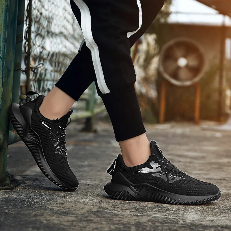 Breathable running shoes with mesh upper and front strap in multiple colour options