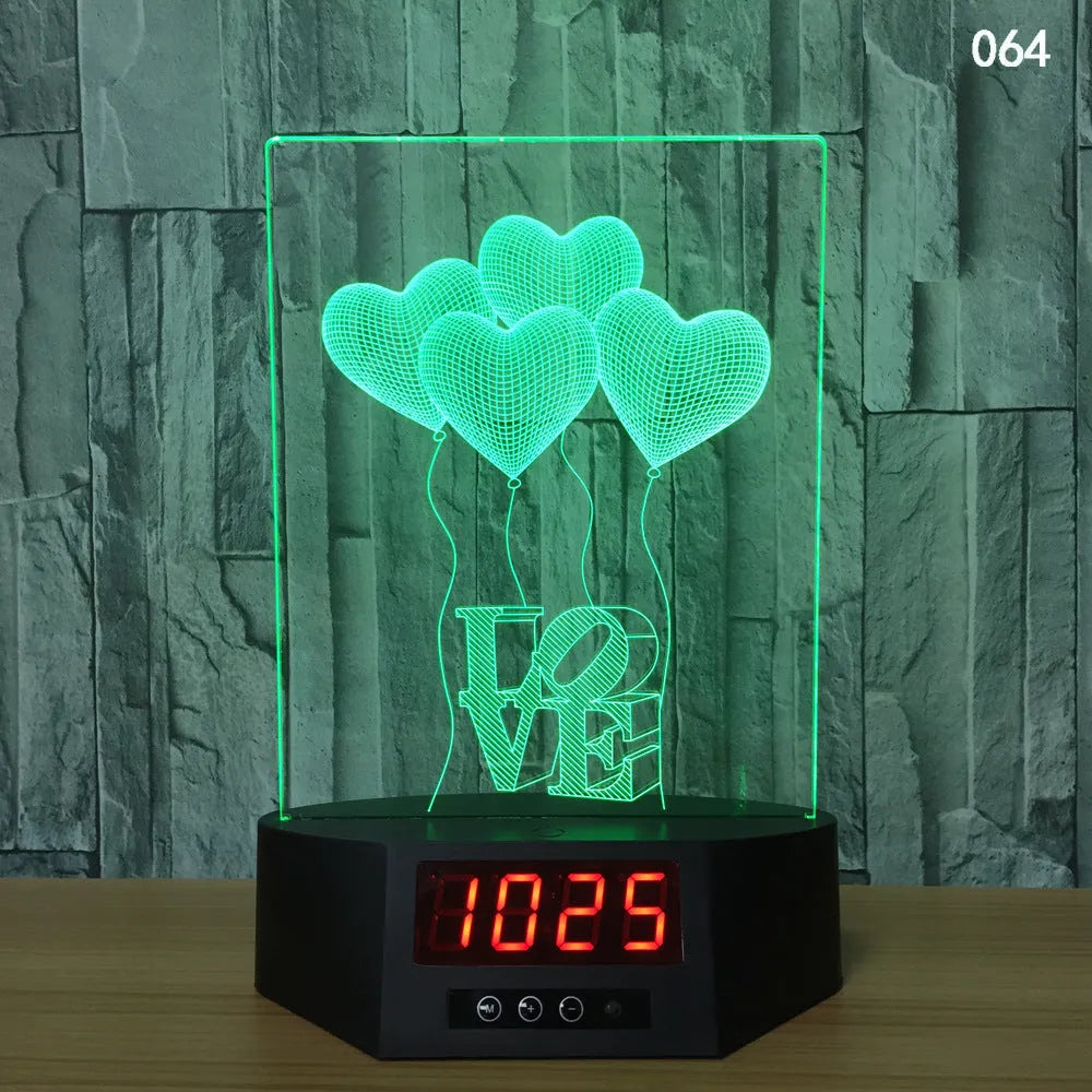 Blue dolphin 3D night light with LED glow on wireless charging base