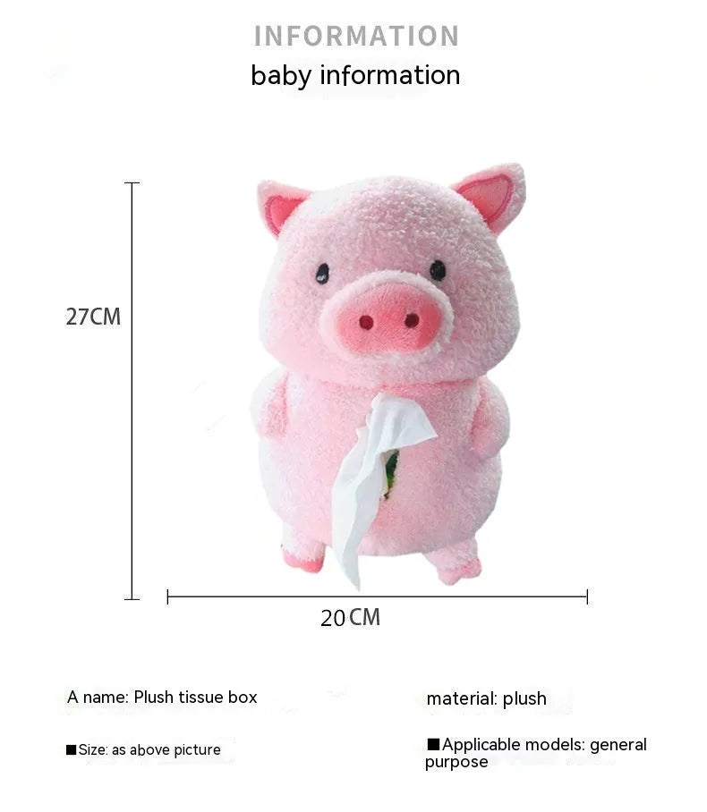 Cartoon lamb plush car tissue box for automobile and household decoration