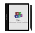 7-inch colour e-ink smart office e-book reader in black with capacitive stylus showing screen with reading content