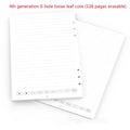 Loose spiral notebook filling paper refill pack with Zodiac Forest paper and metal-core pen refills