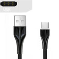 Aluminum alloy braided mobile phone data cable with three interfaces in black, silver, gold, rose gold, 1m length