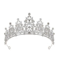 Baroque crown bride headdress with rhinestone detailing on an alloy base in silver and KC gold colour options.