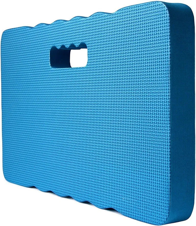 Plastic garden kneeler pad cushion in blue colour with 45cm length and 28cm width dimensions