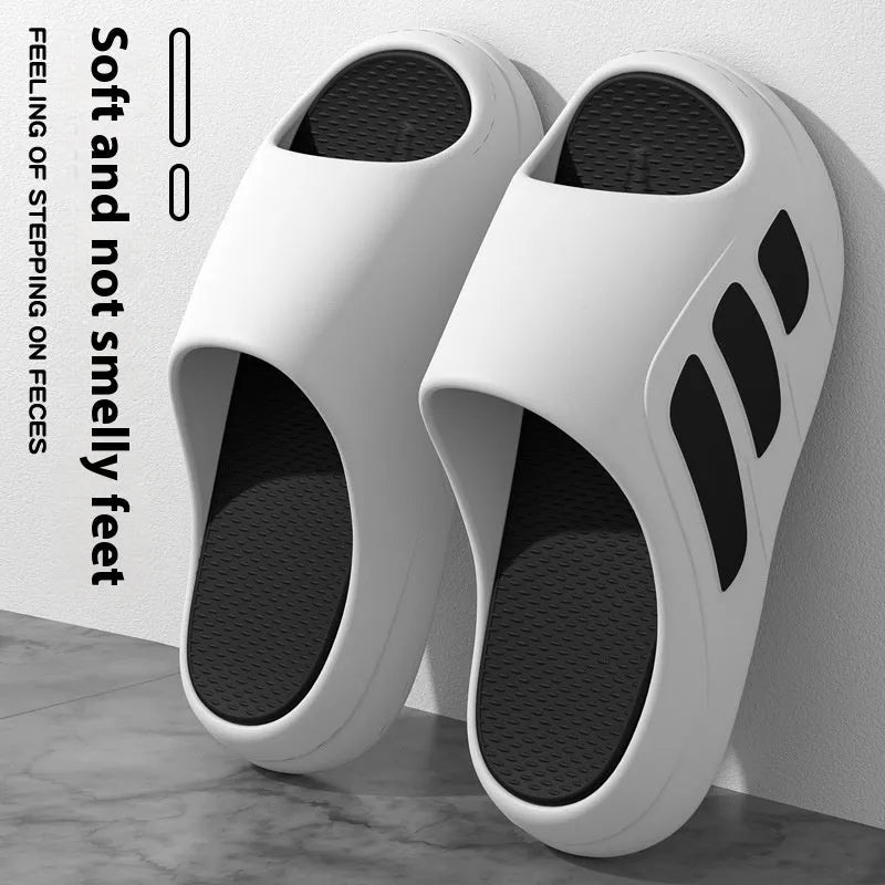 Platform slippers with EVA foam construction in multiple colour options including two-tone variations