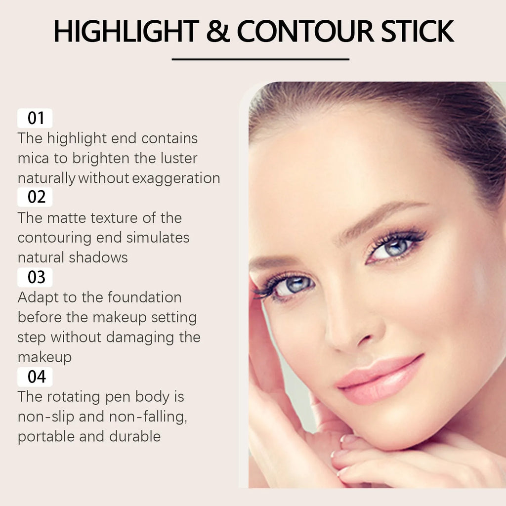 ZEPHOCO 2-in-1 cream highlight contour stick in 7g with three colour options