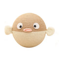 Sisal hemp pet puzzle feeder toy measuring 15cm with puffer leakage food dispensing design