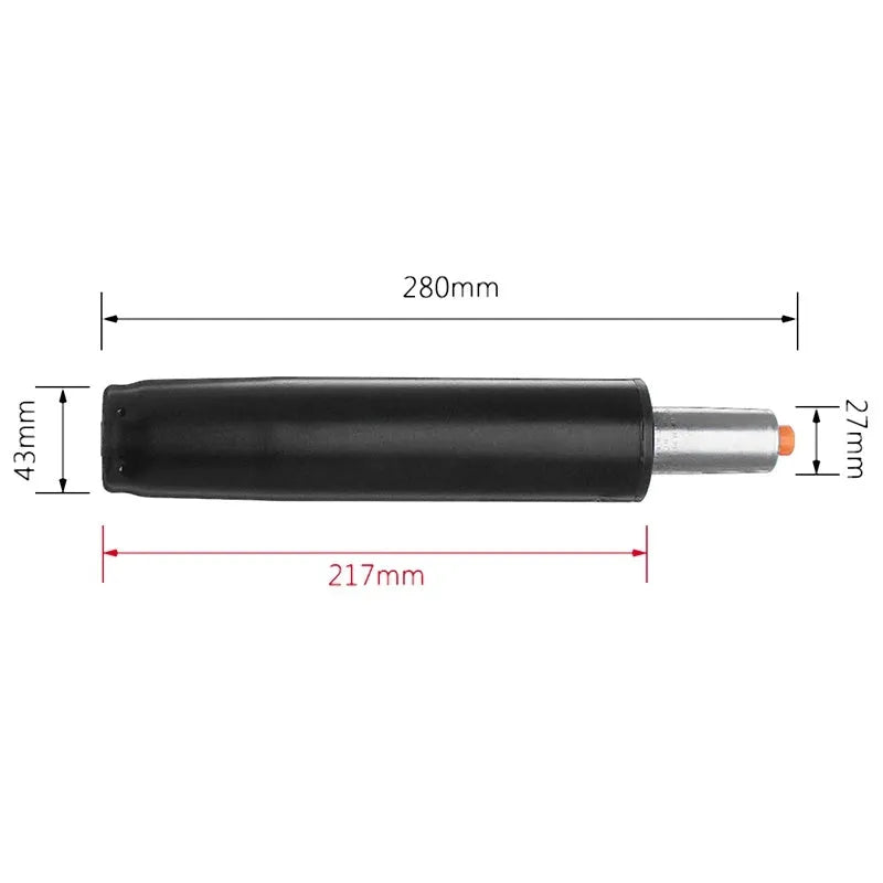 Gas spring for lift chair assembly with black painted finish option