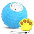 Remote control cat toy ball in blue, green and yellow colours with rolling motion and sound effects
