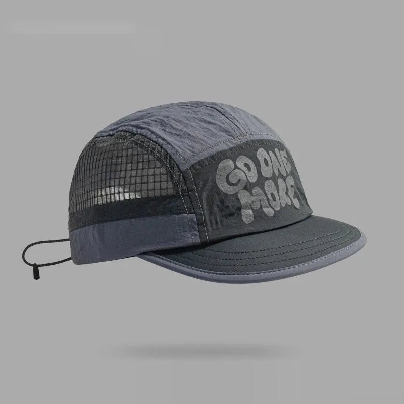 Gradient quick-drying mesh baseball cap with dome crown and digital printing in summer colours
