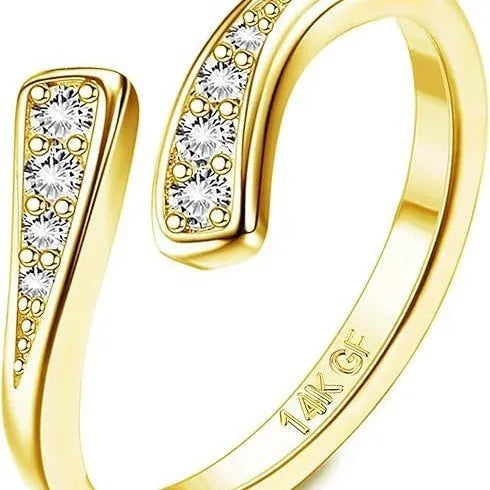 Geometric gold plating fashion ring with 0.5 thickness and European design