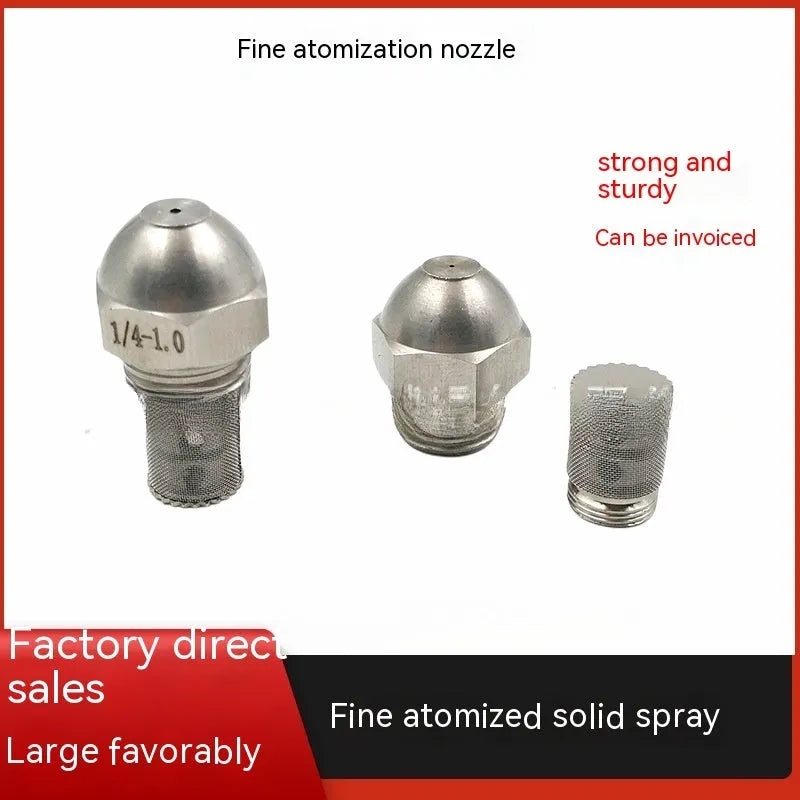 304 stainless steel industrial spray nozzle with external thread and two-point orifice