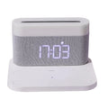 Wireless charger desktop clock night light table lamp in black or white with modern simple design