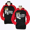 Printed hooded couple sweatshirt in grey, polyester fibre, street hipster style, available in matching adult sizes